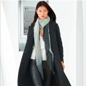 CUSHNIE Horizon Ombre Scarf Wrap Women’s Oversized Grey Black Luxury Black Owned